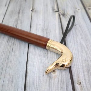 Elegant LARGE GOOSE SHOEHORN 25.6" GOLD 8 Shoehorn Brass Wood Goose Head