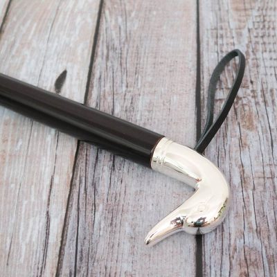 SOLID BRASS and WOOD SHOE HORN GOOSE HEAD