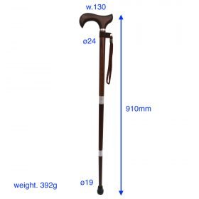 3 Piece Folding Wood Shaft Walking Cane with Derby Handle manufacturer