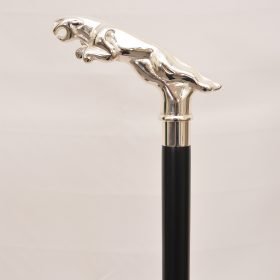 silver Jaguar walking stick