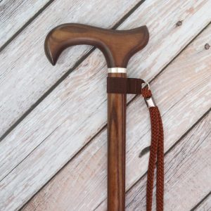 3 Piece Folding Wood Shaft Walking Cane with Derby Handle vender