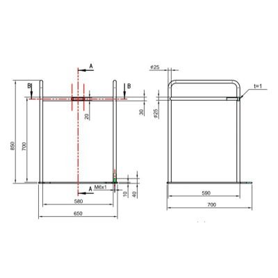 Height Weight Scale handrails