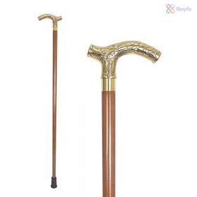 Engraving Brass Fritz Handle Walking Cane