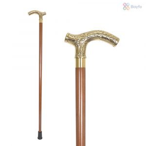 Engraving Brass Fritz Handle Walking Cane