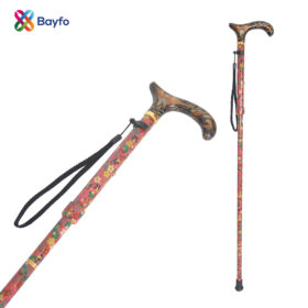 Luxury Fabric Flowers Travel Folding Adjustable Walking Cane (1001.102.DAH) 13 Fabric Flowers Travel Folding Adjustable Walking Cane