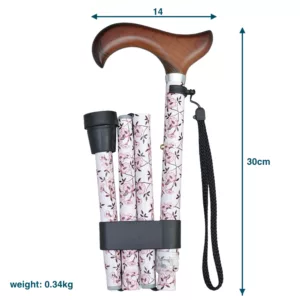 Beautiful Folding Walking Stick Floral (1001.301.FAF) 10 Beautiful Folding Walking Stick Floral