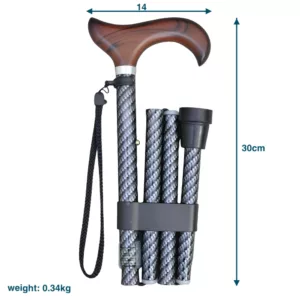 Aluminum Adjustable Walking Cane, Colored Carbon