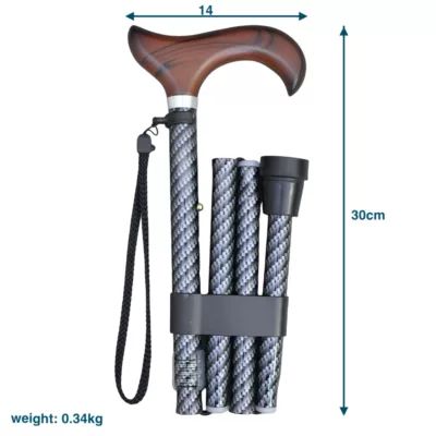 Aluminum Adjustable Walking Cane, Colored Carbon