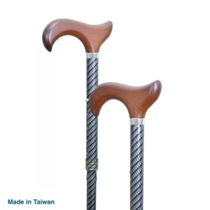 Aluminum Adjustable Walking Cane, Colored Carbon
