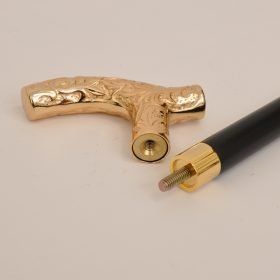 Men Embossed Derby Cane Black | Solid Brass Handle 18 Men Embossed Derby Cane Black | Solid Brass Handle 1
