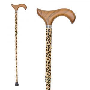 Taiwan manufacturer Leopard Print Folding Walking Stick