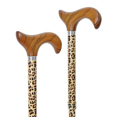Leopard Print Folding Walking Stick