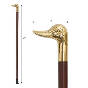 brass duck walking stick