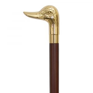 brass duck walking stick