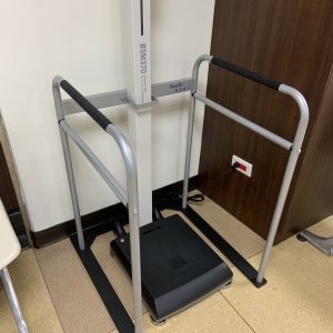 Height and Weight Scale safety handrail