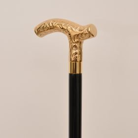 factory Embossed Gold Derby Handle Walking Cane