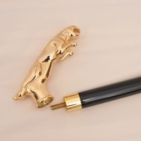 Best Walking Cane Cheetah 15 Gold Plated Cheetah Handle Cane