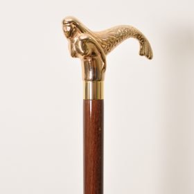 Brass Mermaid Handle Walking Cane 11 Brass Mermaid Handle Walking Cane