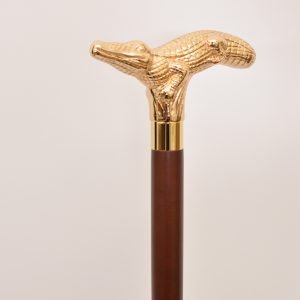 Gold Brass Alligator Walking Cane