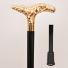 Gold Alligator walking cane 12 Gold Alligator walking cane manufacturer