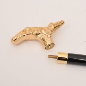 Gold Alligator walking cane 15 Vendor Gold Alligator walking cane