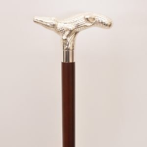 Walking Cane Silver Alligator