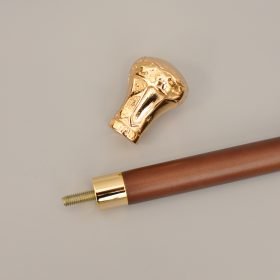 Taiwan supplier Crown Brass Handle Walking Stick