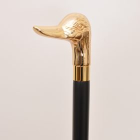 Brass Cast Duck Head Cane Walking Stick