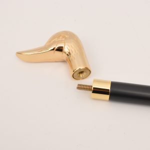 Brass Cast Duck Head Cane Walking Stick