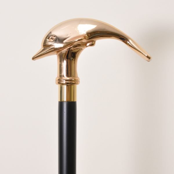 supplier Solid Brass Dolphin Cane Walking Stick