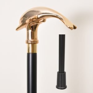 factory Solid Brass Dolphin Cane Walking Stick