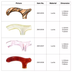 Lucite Walking Stick Handles