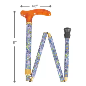 Beautiful Fabric Covered Foldable Walking Canes (1001.107.DAM) 7 Fabric Covered Foldable Walking Canes