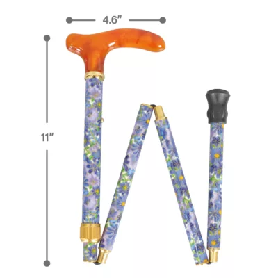 Beautiful Fabric Covered Foldable Walking Canes (1001.107.DAM) 10 Fabric Covered Fordable Walking Canes