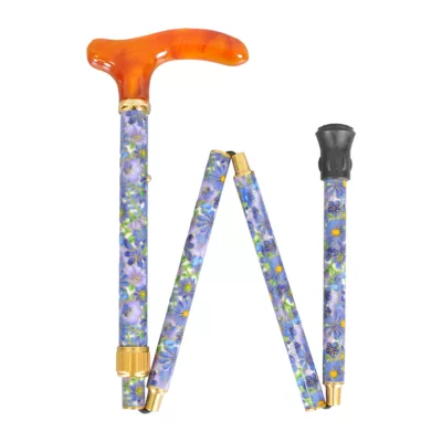 Beautiful Fabric Covered Foldable Walking Canes (1001.107.DAM) 8 Fabric Covered Fordable Walking Canes supplier