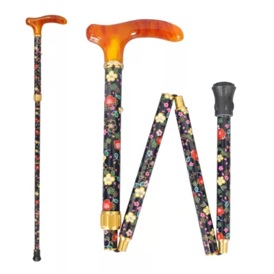 Luxury Floral Fabric-Wrapped Walking Stick (1001.107.DAT) 15 Luxury Floral Fabric-Wrapped Walking Stick