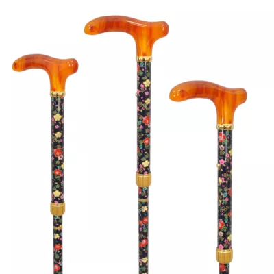 Luxury Floral Fabric-Wrapped Walking Stick (1001.107.DAT) 16 Luxury Floral Fabric-Wrapped Walking Stick