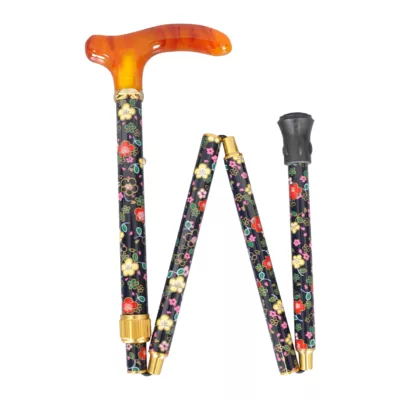 Luxury Floral Fabric-Wrapped Walking Stick (1001.107.DAT) 14 Luxury Floral Fabric-Wrapped Walking Stick