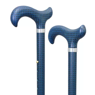 Adjustable Walking Stick with Patterned Derby Handle supplier