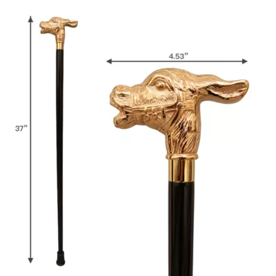 Luxury Dress Canes (1023.108.GSB) 7 Gold Donkey Walking Cane manufacturer