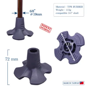 CANE BASE Self Standing TIP for Walking Cane 1