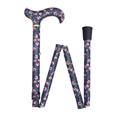 Floral Folding Walking Cane【AA.002】 6 Floral Folding Walking Cane