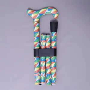 supplier Vibrant Colorful Collage Adjustable Designer Cane