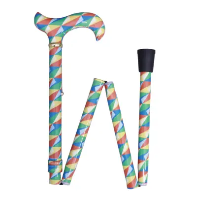 Vibrant Colorful Collage Adjustable Designer Cane【AA.008】 6 Vibrant Colorful Collage Adjustable Designer Cane