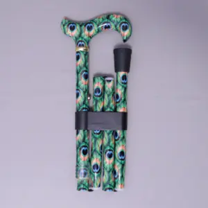 Peacock Folding Walking Stick【AA.010】 5 Peacock Folding Walking Stick Taiwan Manufacturer