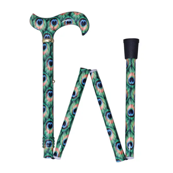 Peacock Folding Walking Stick